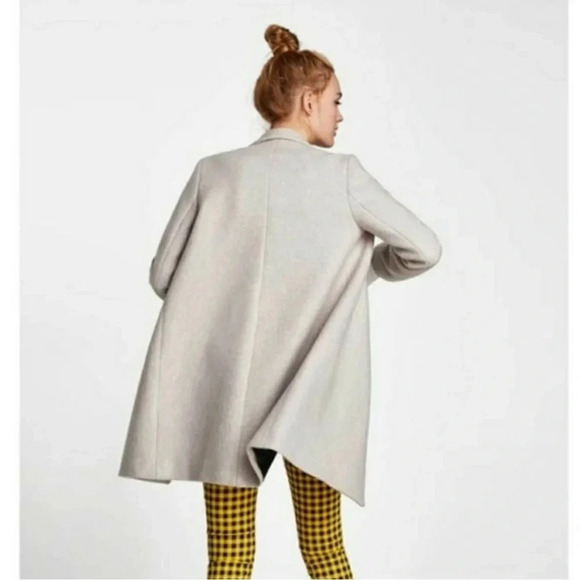 Zara Coat with lapel collar and long sleeves in dusty pink size XS - Picture 3 of 15